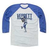 Mens Baseball T-Shirt Royal / Ash