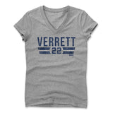 Womens Women's V-Neck Athletic Gray